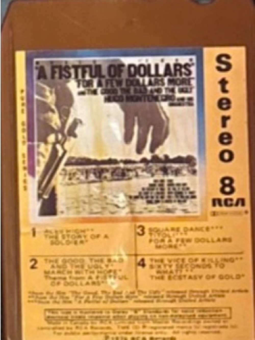 A Fistful of Dollars Soundtrack 8-Track - Ennio Morricone - RCA Stereo 8
